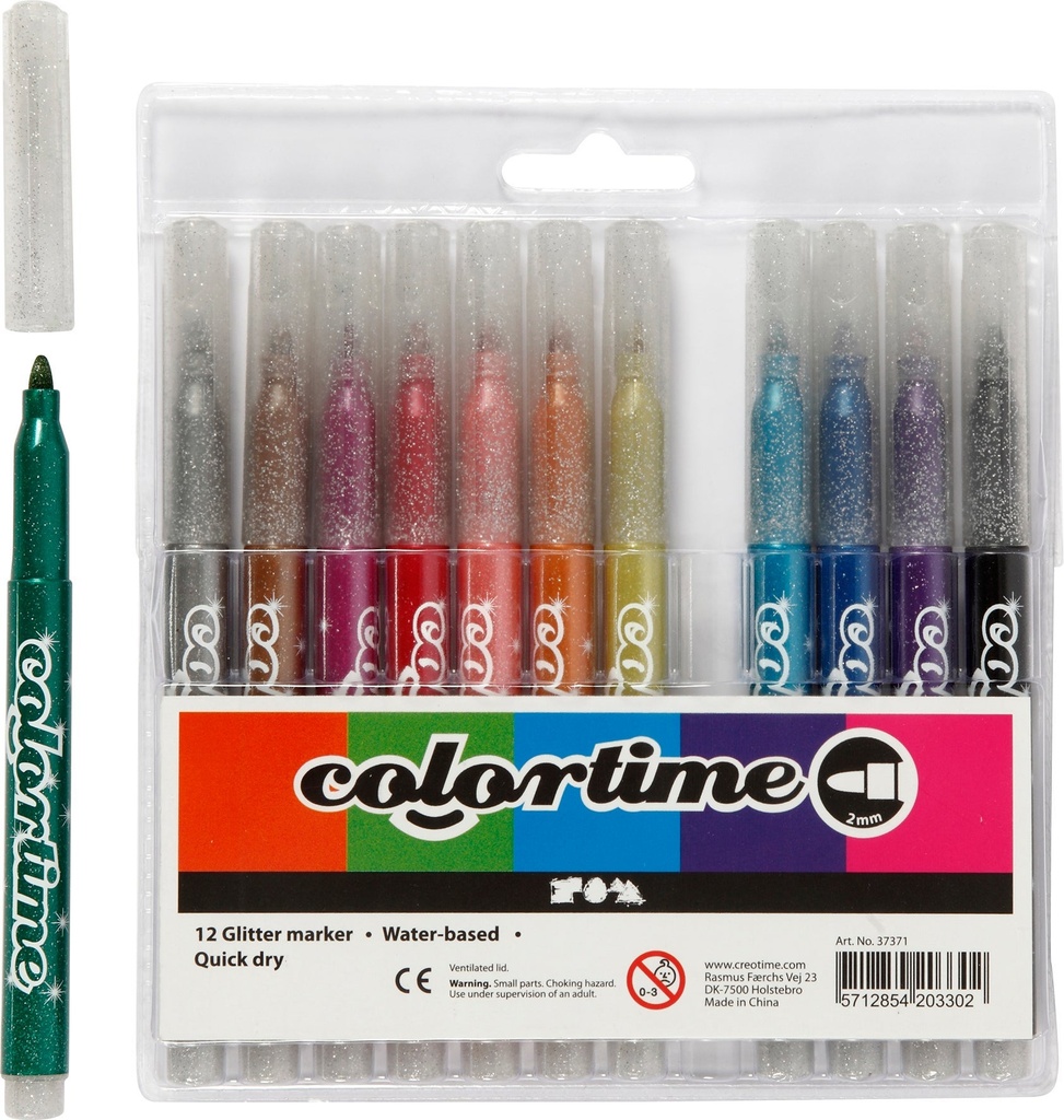Tuschpennor glitter 12/fp