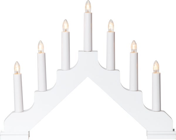 Adventsljusstake Ada 7 ljuskällor vit
