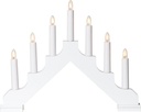 Adventsljusstake Ada 7 ljuskällor vit