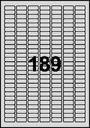 Etikett L6008 25,4x10mm 3780/fp
