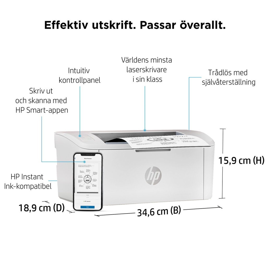 Laserskrivare HP LaserJet M110w
