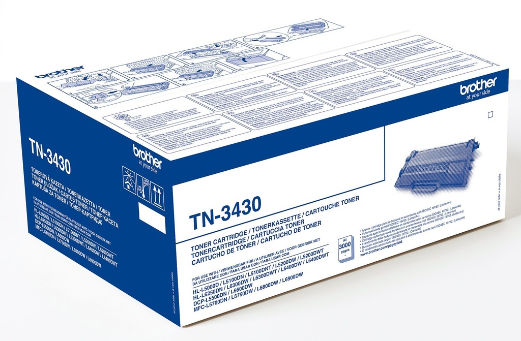 Toner Brother TN3430 3k Svart