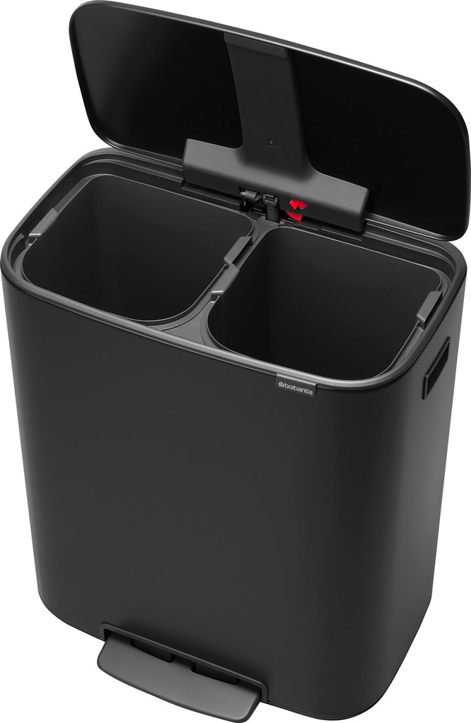 Pedalhink Bo 2x30 liter Mattsvart