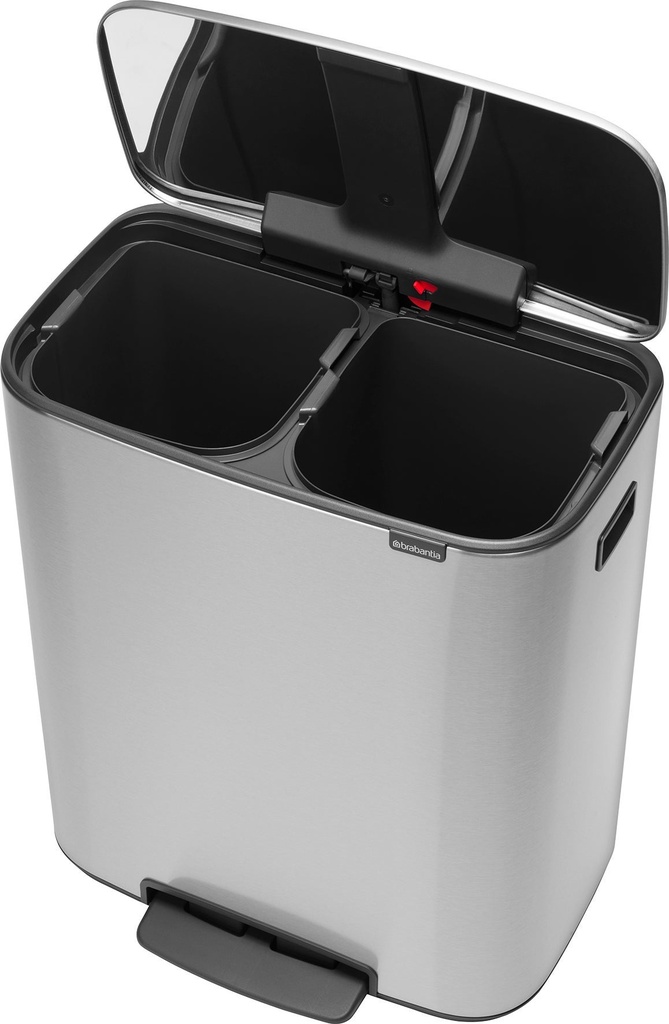 Pedalhink Bo 2x30 liter Mattstål F.P.P. 