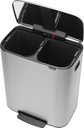 Pedalhink Bo 2x30 liter Mattstål F.P.P. 