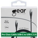 Laddkabel PRO USB-C till USB-C 2.0 Gear Svart