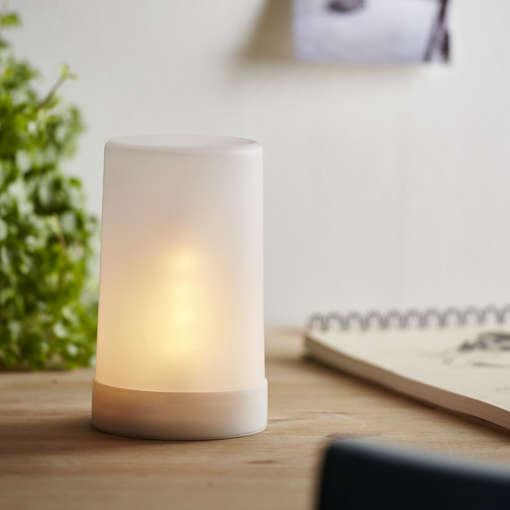 Lykta frostad LED 14,5 cm