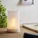 Lykta frostad LED 14,5 cm