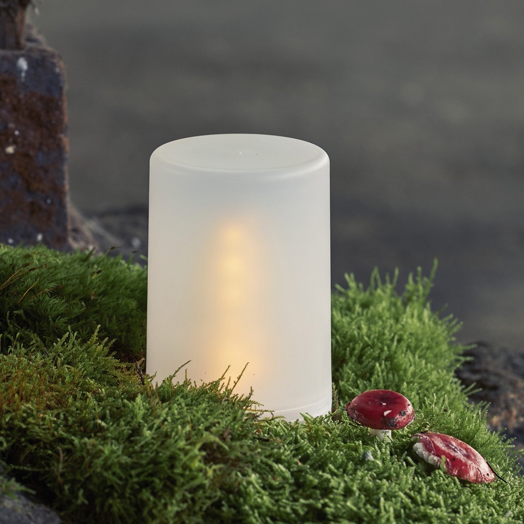 Lykta frostad LED 14,5 cm