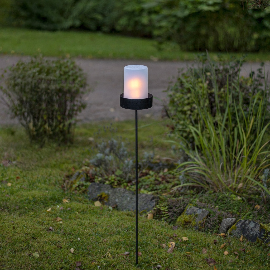 Lykta frostad LED 14,5 cm