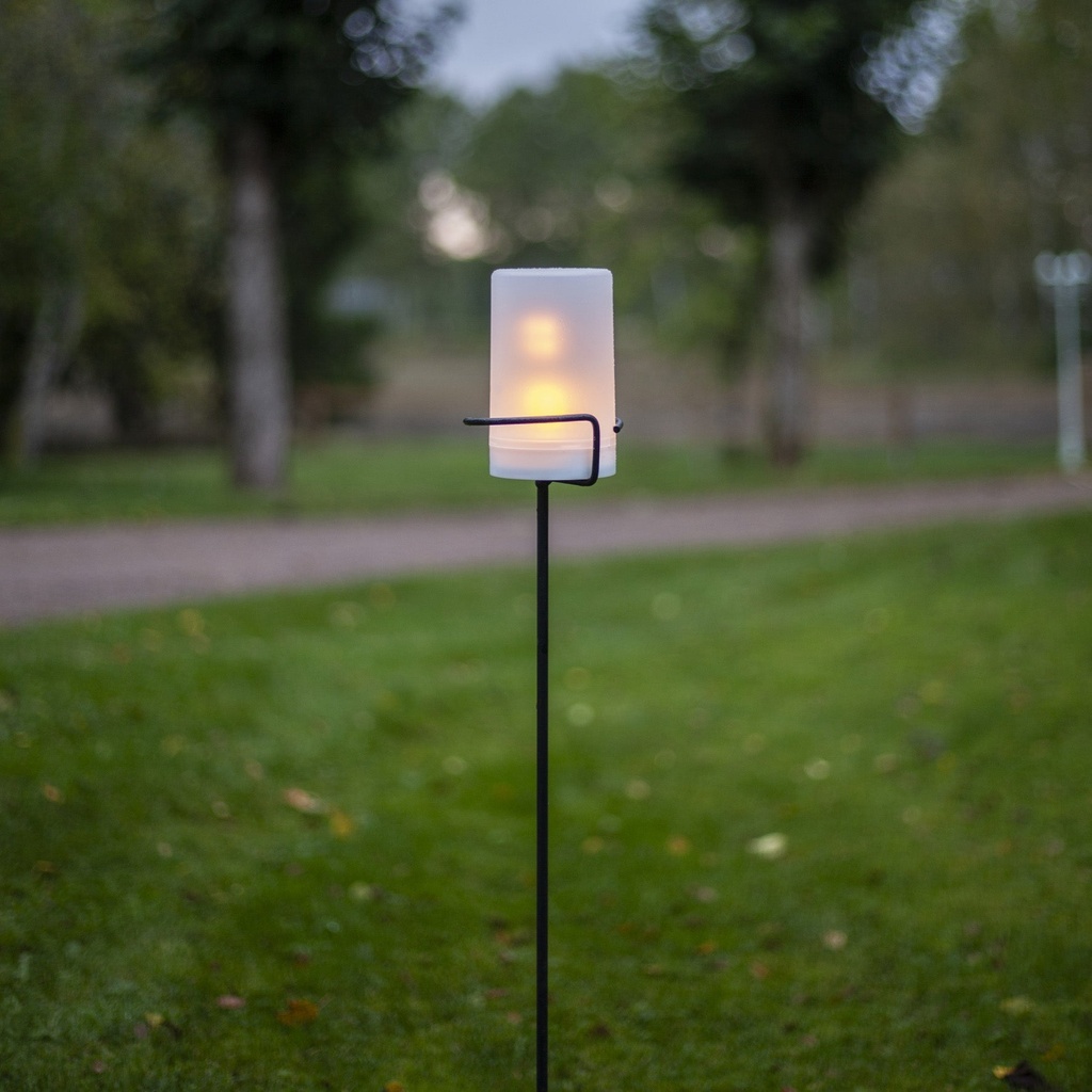 Lykta frostad LED 14,5 cm