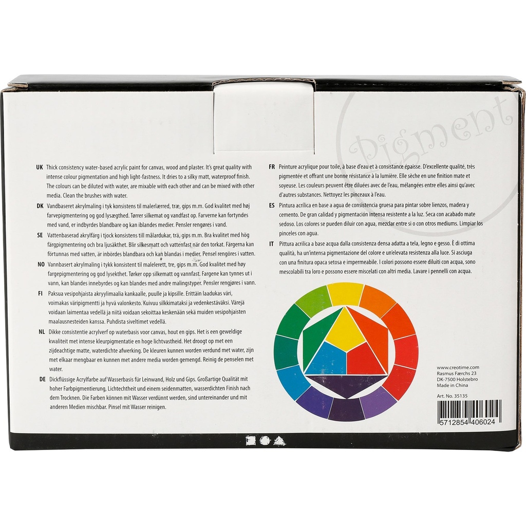 Akrylfärg Pigment mix 5x75ml