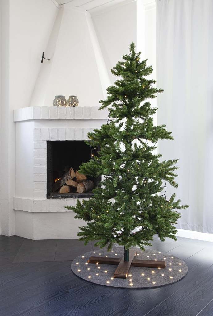 Julgransmatta LED Granne grå