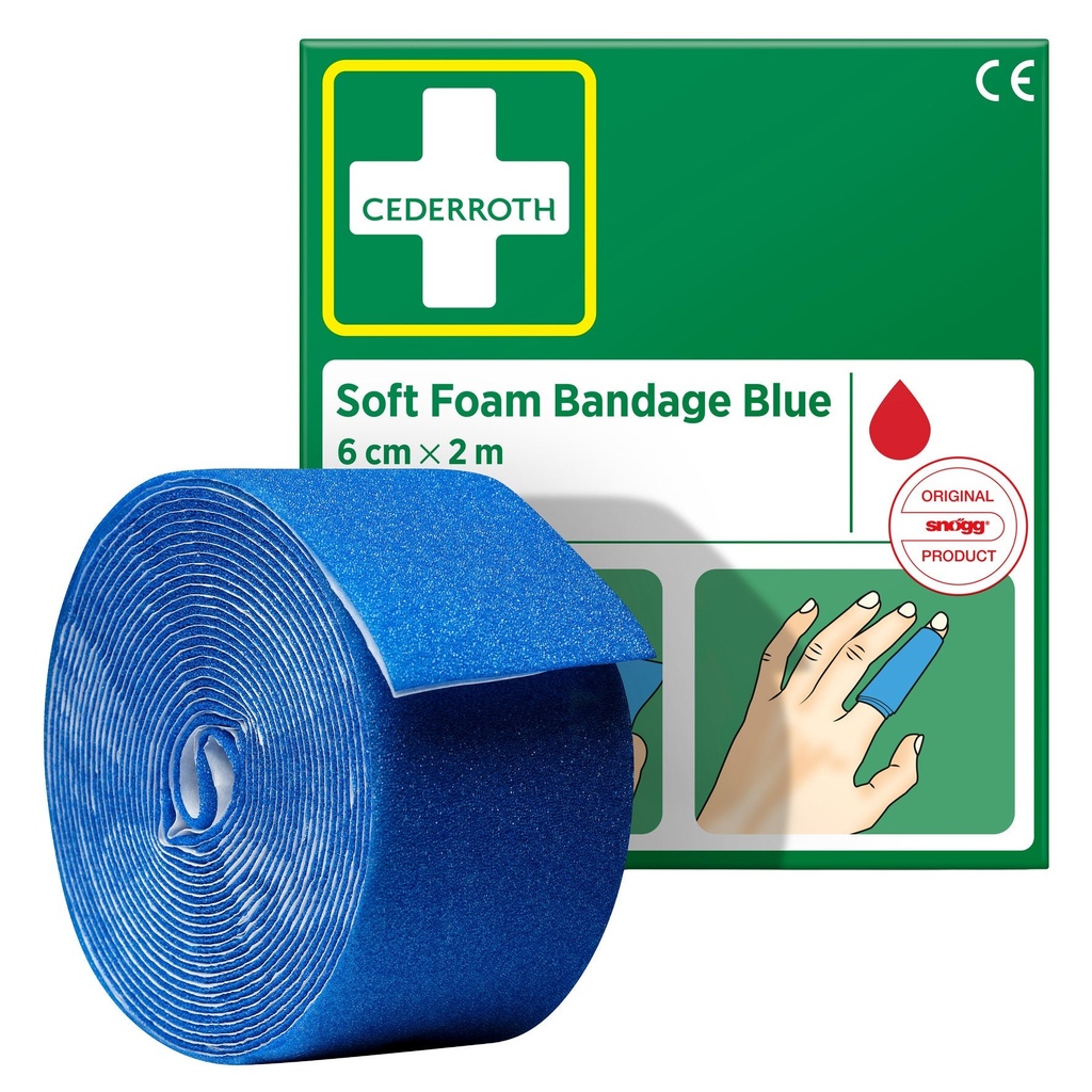 Bandage Soft Foam Bandage Blue 2 m x 60 mm
