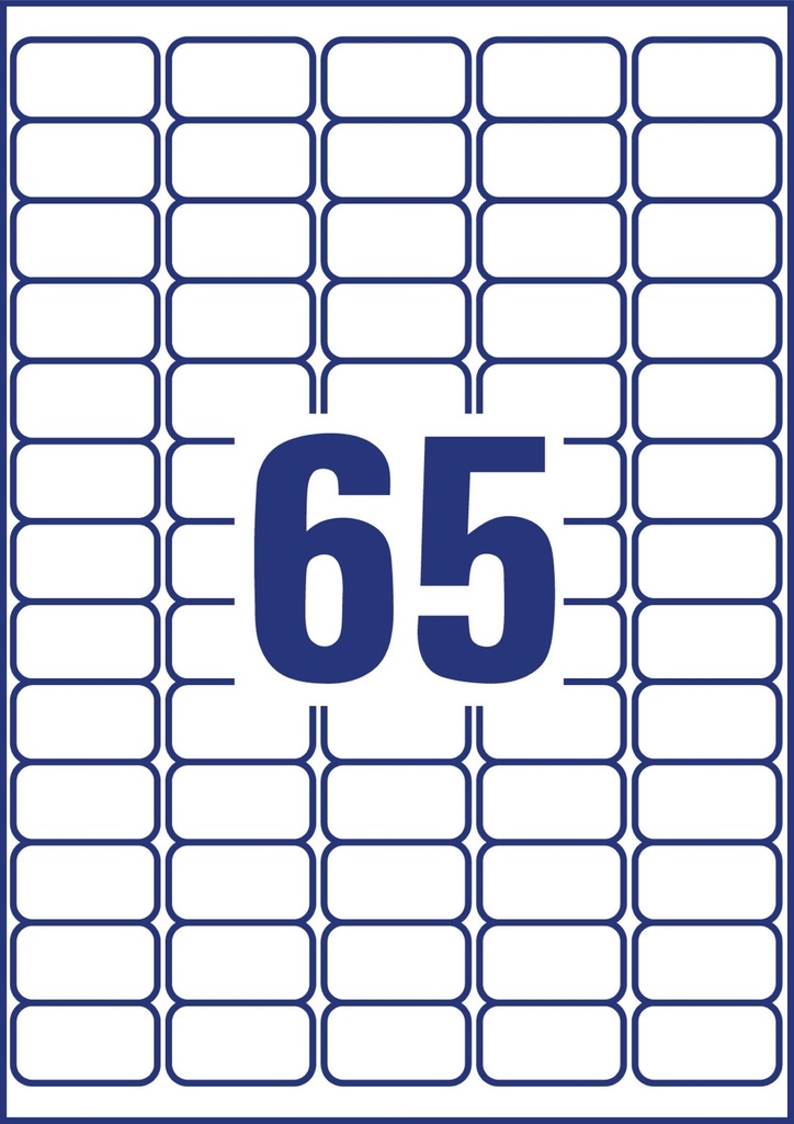 Frysetikett 38,1x21,2mm 1625/fp