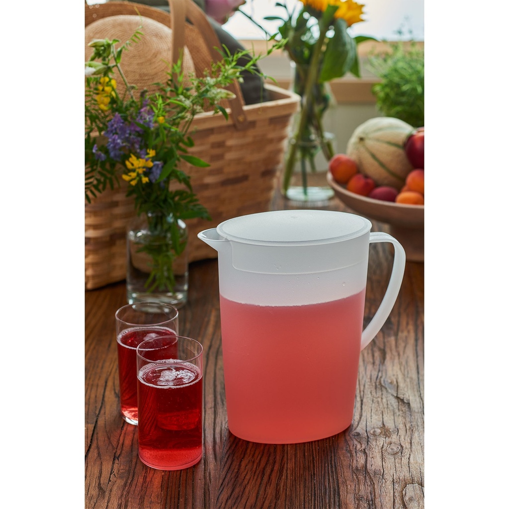 Kanna med lock 2 liter transparent
