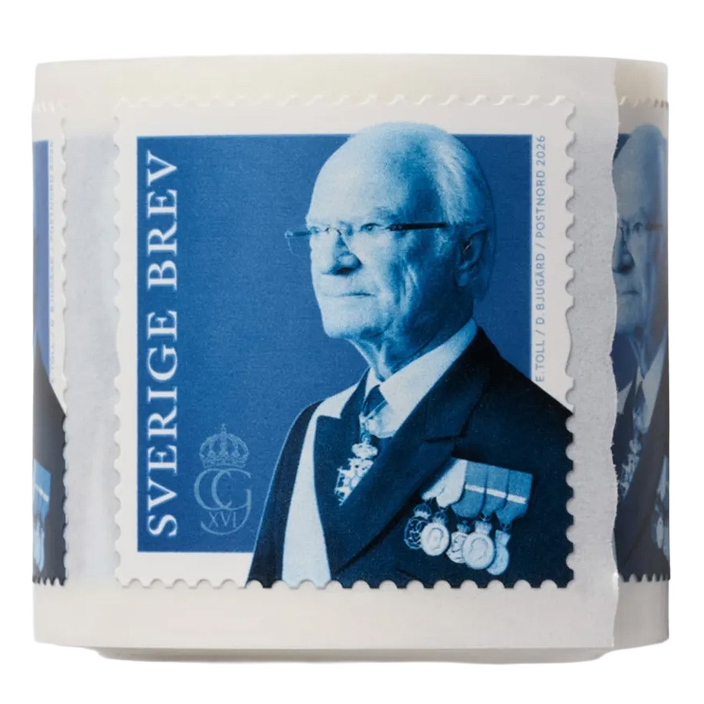 Inrikes Frimärke Kung Carl Gustaf 100 st/rulle