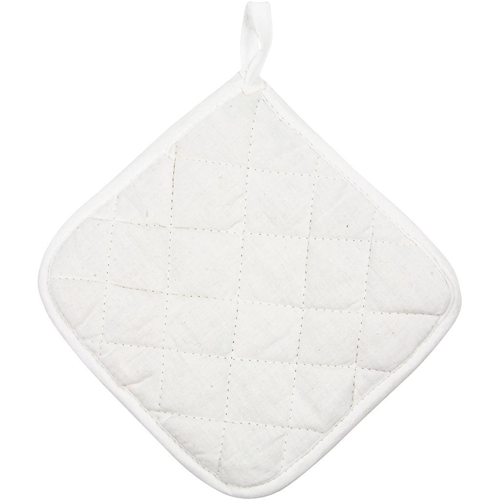 Grytlappar 20x20cm vit 2/fp