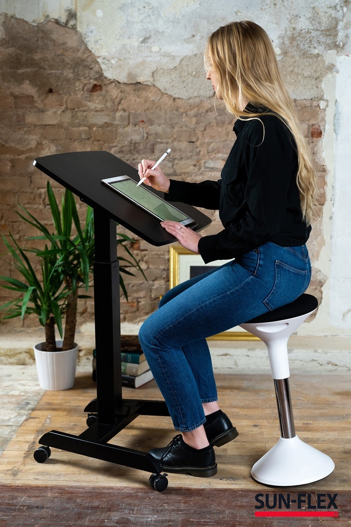 Bord manuellt Easydesk Pro 60x52 cm svart Sun-Flex