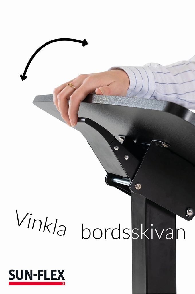 Bord manuellt Easydesk Pro 60x52 cm svart Sun-Flex