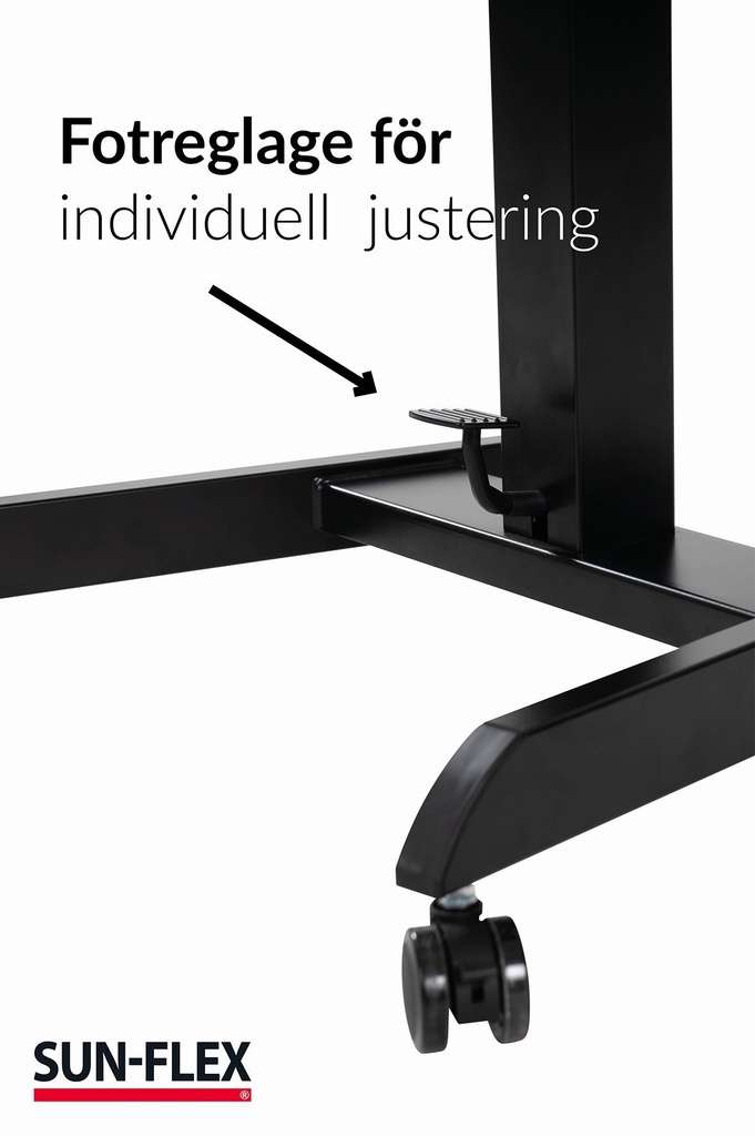 Bord manuellt Easydesk Pro 60x52 cm svart Sun-Flex