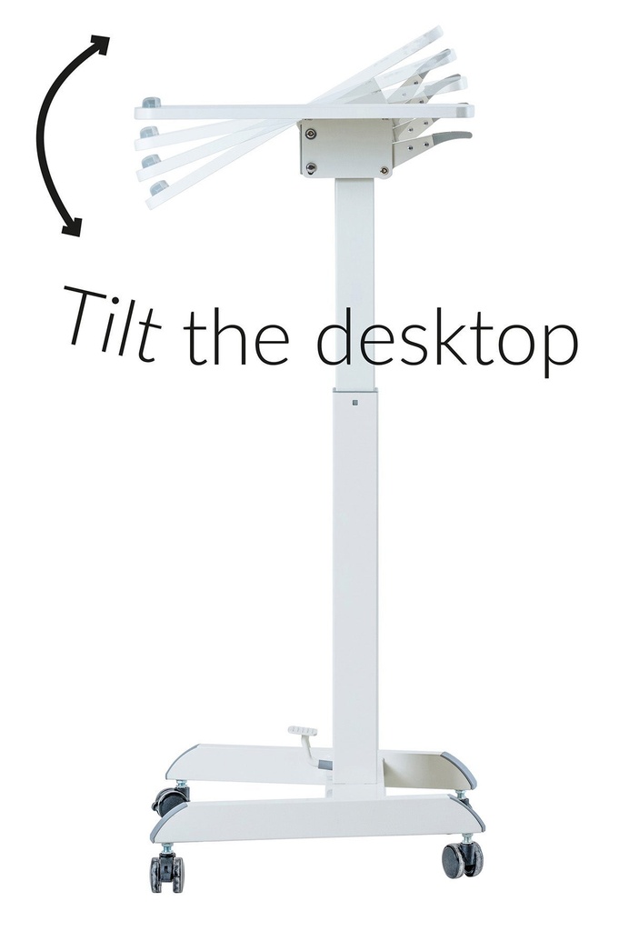 Bord manuellt Easydesk Pro 60x52 cm vit Sun-Flex
