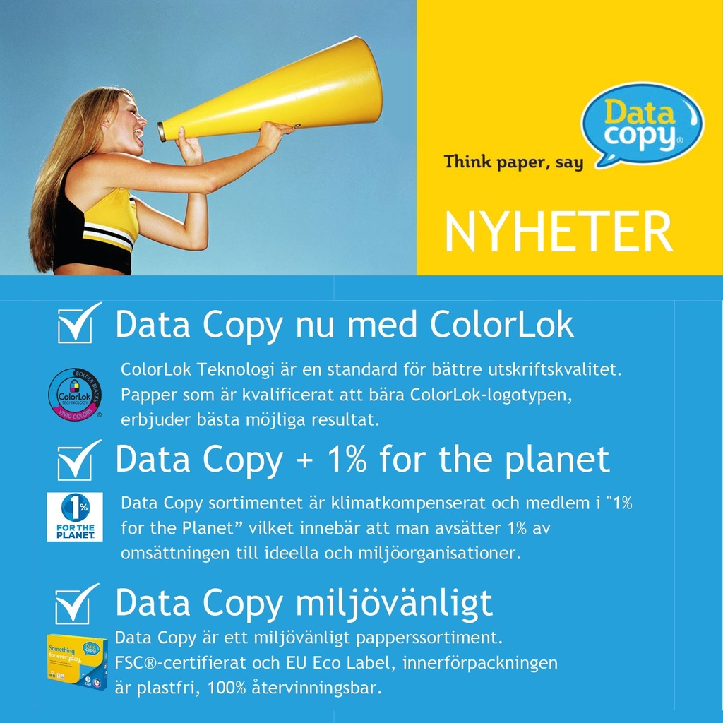 Kopieringspapper DataCopy A4 90 gram 500 st/pkt