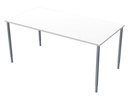Skrivbord 160x80 cm vitmelamin/silver Lanab