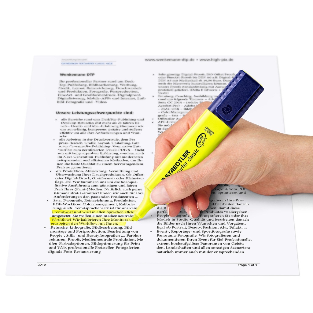 Överstrykningspennor  Staedtler 364 - Textsurfer Classic 4 st/fp