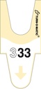 Nummerlappar T90 gul 6 st/fp