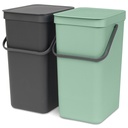 Sort&Go Väggmonteringsbar 2x12 l