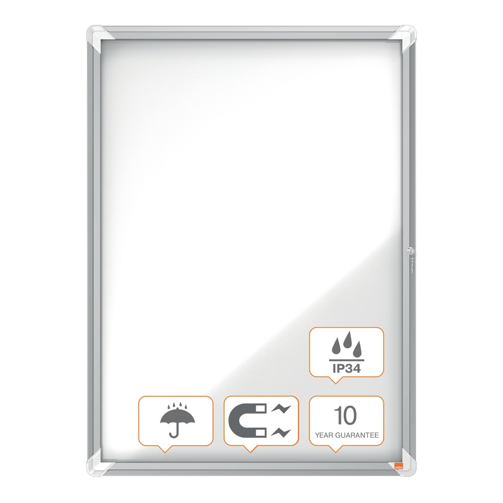 Anslagstavla låsbar Ute 9x A4 Magnetisk Nobo
