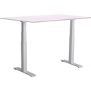 Skrivbord el Easydesk Adapt VI vit/aluminium 160x80 cm