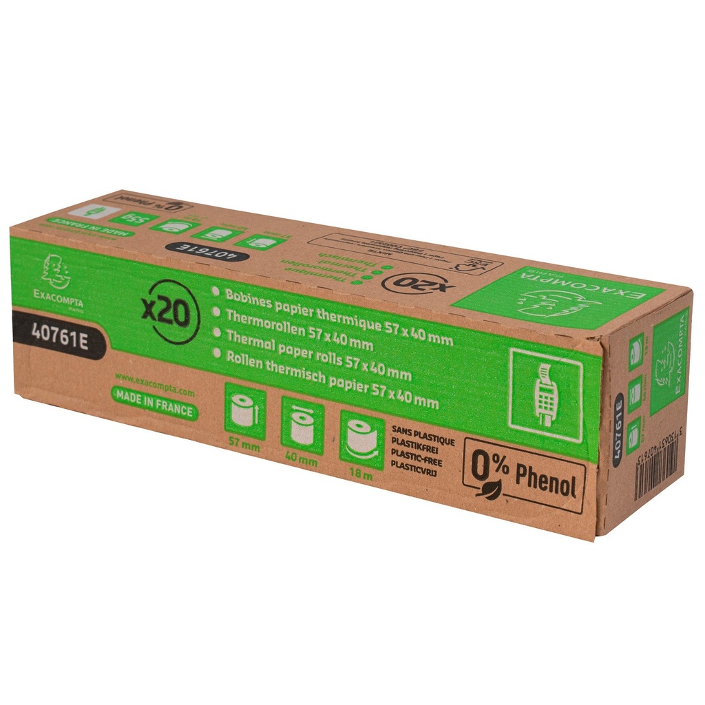 Kassarulle 57x40 mm 18 m 20-pack