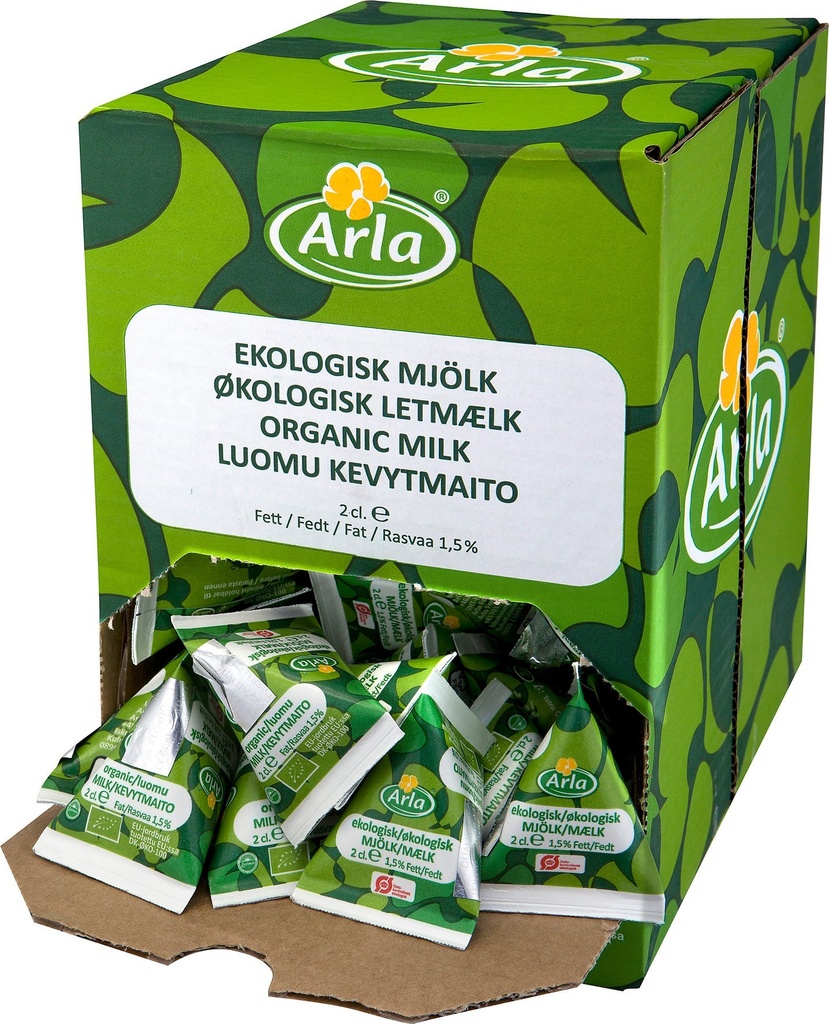 Kaffemjölk Arla Mellanmjölk 1,5% 2cl Eko 100 st/krt