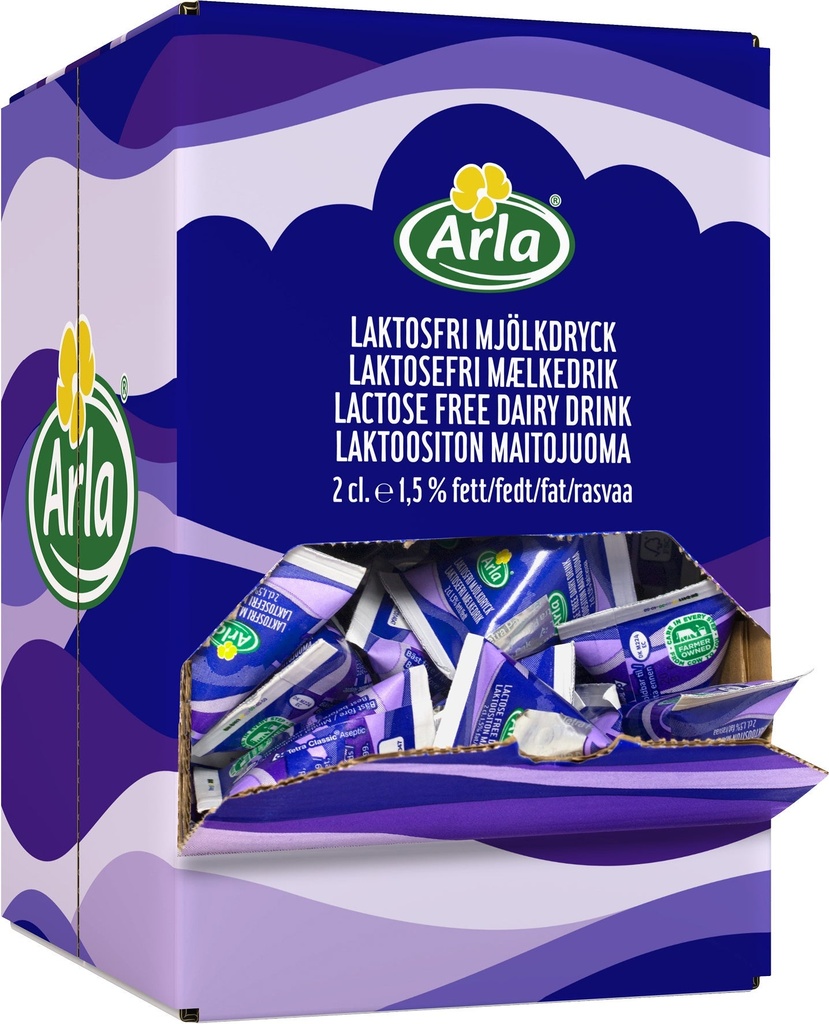 Kaffemjölk Arla  Mellanmjölk 1,5% Laktosfri 2 cl 100 st/krt