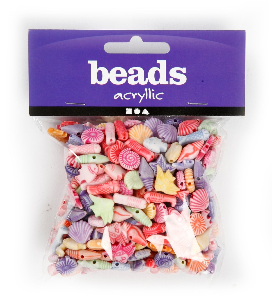 Plastpärlor figur 110 g pastell