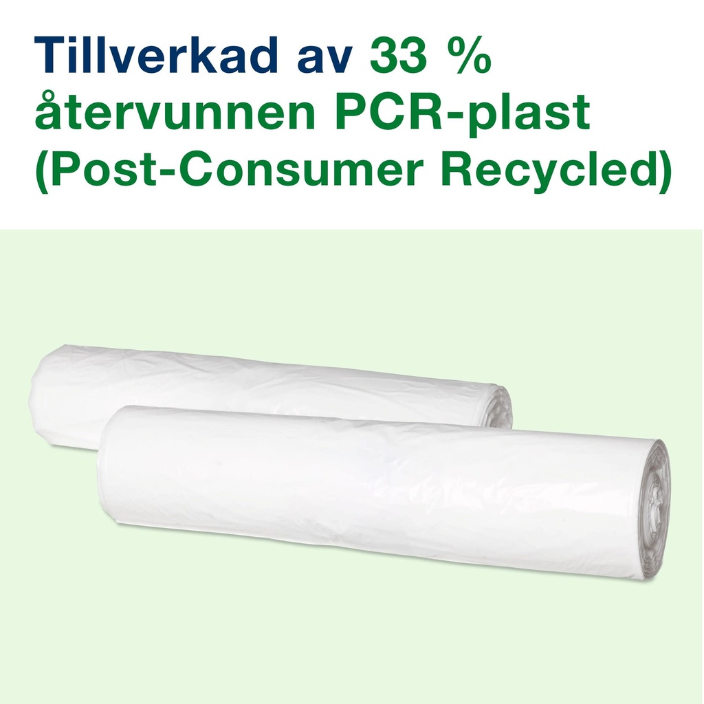 Soppåse B2 Tork 20 liter Vit 100/rl