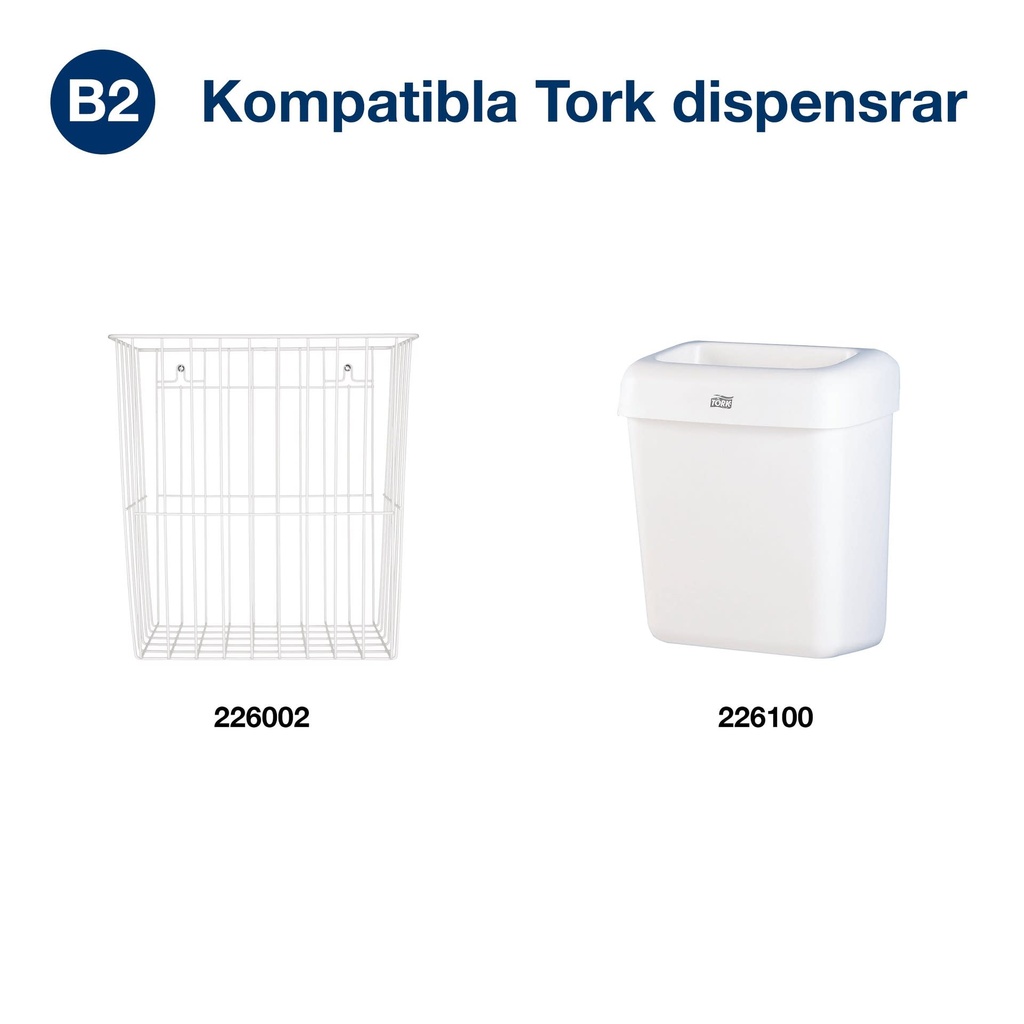 Soppåse B2 Tork 20 liter Vit 100/rl