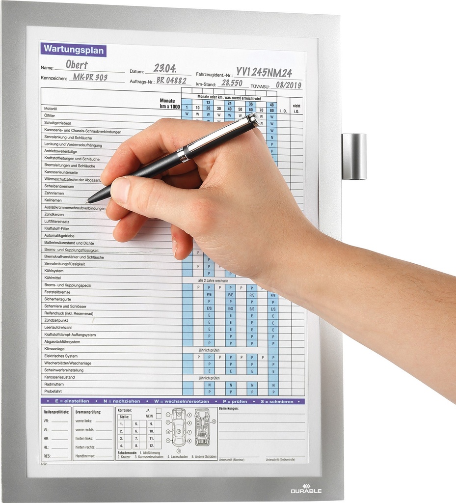 Duraframe Magnetic Note A4 silver