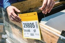 Plastficka A5L trådbygel gul 50 st/fp