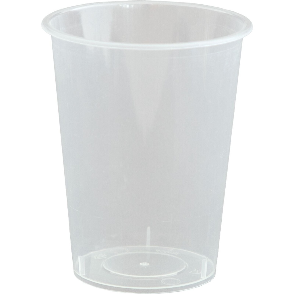 Plastglas flergångs klar 30 cl 25-pack