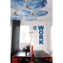 Takpanel akustik rund 110 cm vit