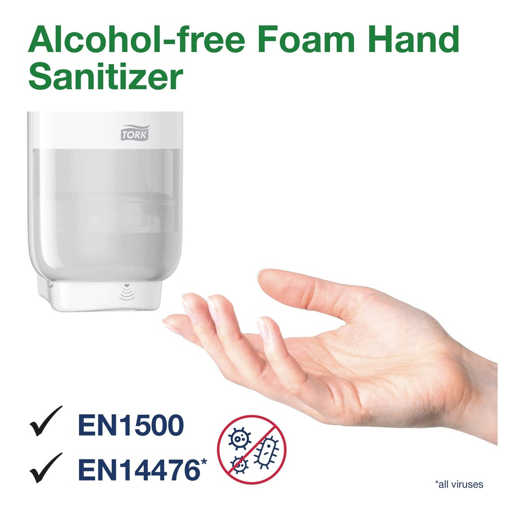 Handdesinfektionsskum utan alkohol S4 Tork 1 liter