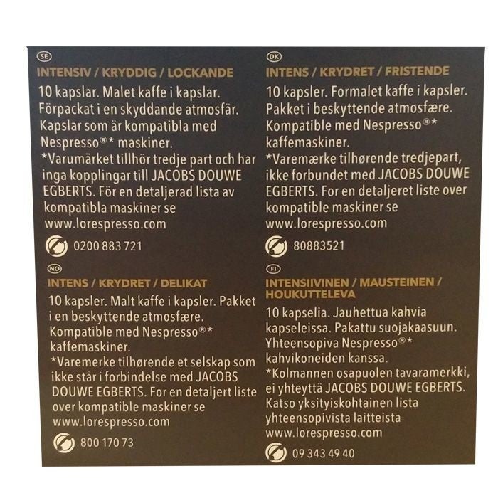 Kaffekapsel Lór Lungo Profondo 10 st/fp