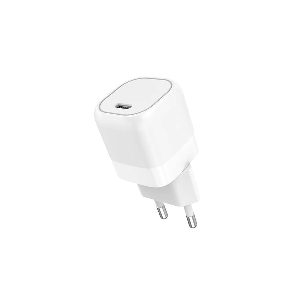 Laddare 1xUSB-C PD/PPS 25W kabel USB-C-USB-C 1 m vit