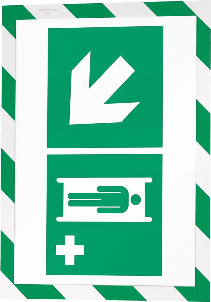 Inforam Duraframe Security Magnetisk A4 grön/vit 5 st/fp