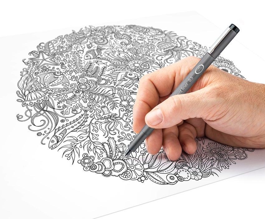 Fineliner Staedtler svart 6 st/fp
