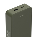 Powerbank 20000mAh USB-C+A Grön