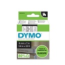 Märkband Dymo D1 6 mm svart/klar